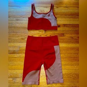 Sports bra and capri leggings set